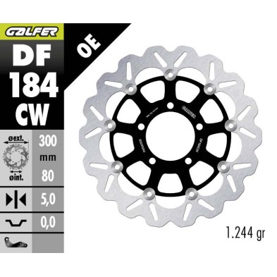 GALFER FRONT BRAKE DISC W FLOATING DF184CW