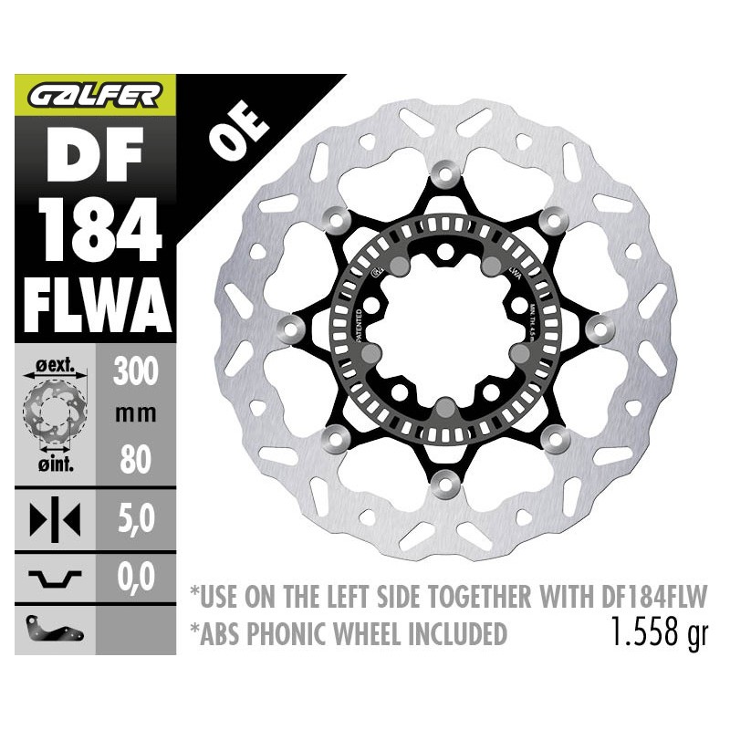 GALFER DISCO DE FRENO DELANTERO W FLOATING DF184FLWA