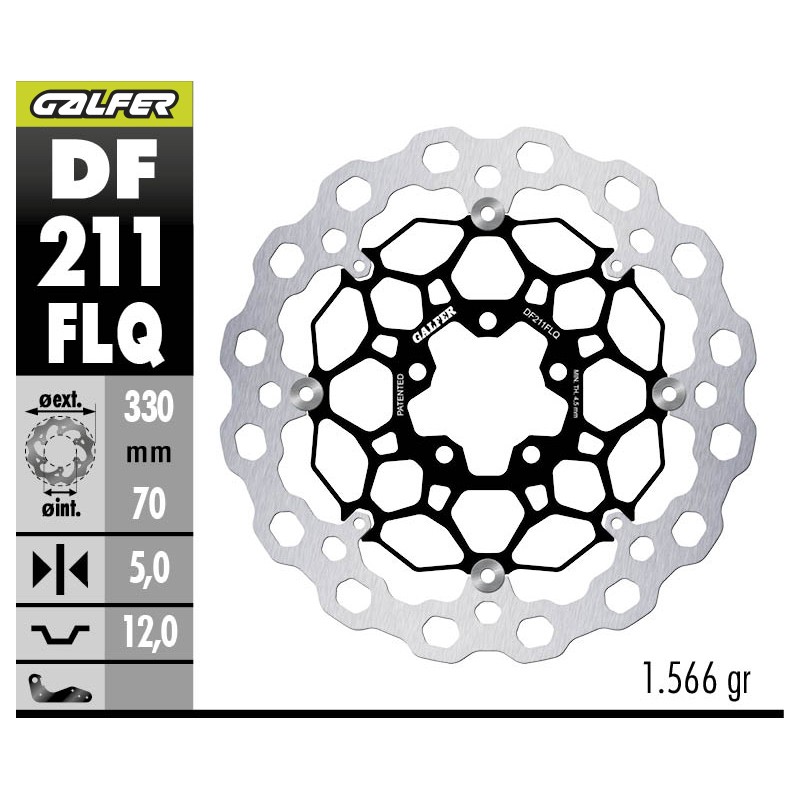GALFER CUBIQ FLOATING BRAKE DISC DF211FLQ