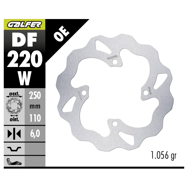 GALFER DISCO DE FRENO W FIXED DF220W