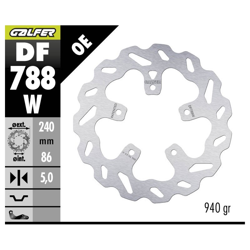 GALFER W FIXED BRAKE DISC DF788W