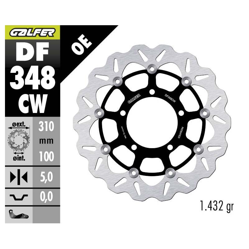 GALFER W FLOATING BRAKE DISC DF348CW