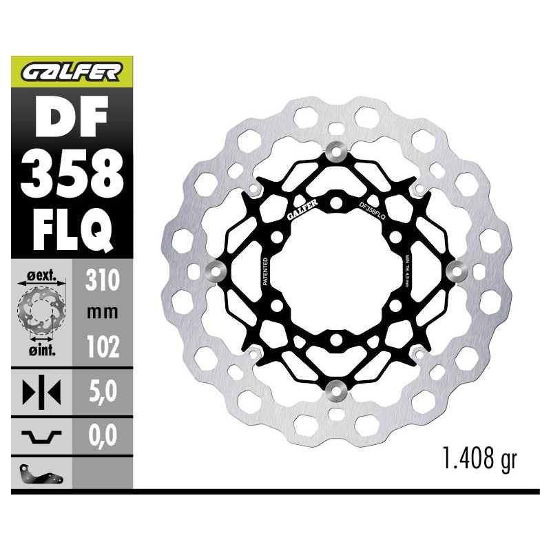 GALFER DISCO DE FRENO CUBIQ FLOATING DF358FLQ