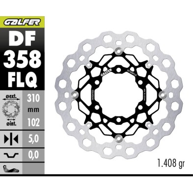 GALFER CUBIQ FLOATING BRAKE DISC DF358FLQ