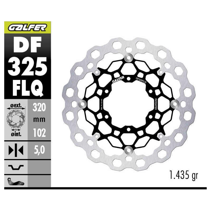 GALFER DISCO DE FRENO CUBIQ FLOATING DF325FLQ