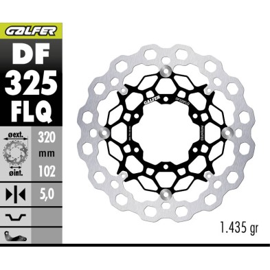 GALFER DISCO DE FRENO CUBIQ FLOATING DF325FLQ