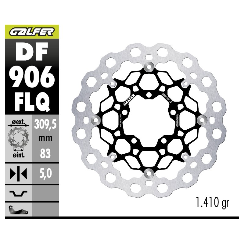 GALFER DISCO DE FRENO CUBIQ FLOATING DF906FLQ