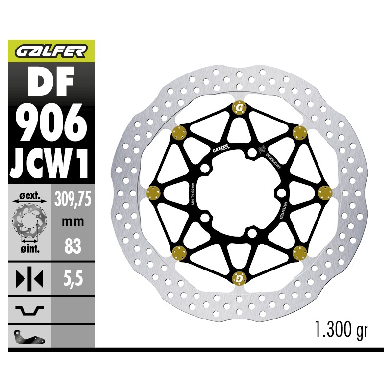 GALFER FRONT BRAKE DISC W FLOATECH RACING DF906JCW1G03