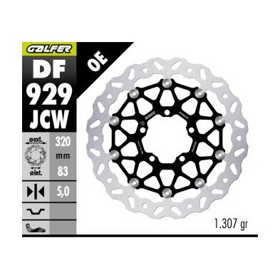 GALFER FLOATING BRAKE DISC W FLOATECH DF929JCW