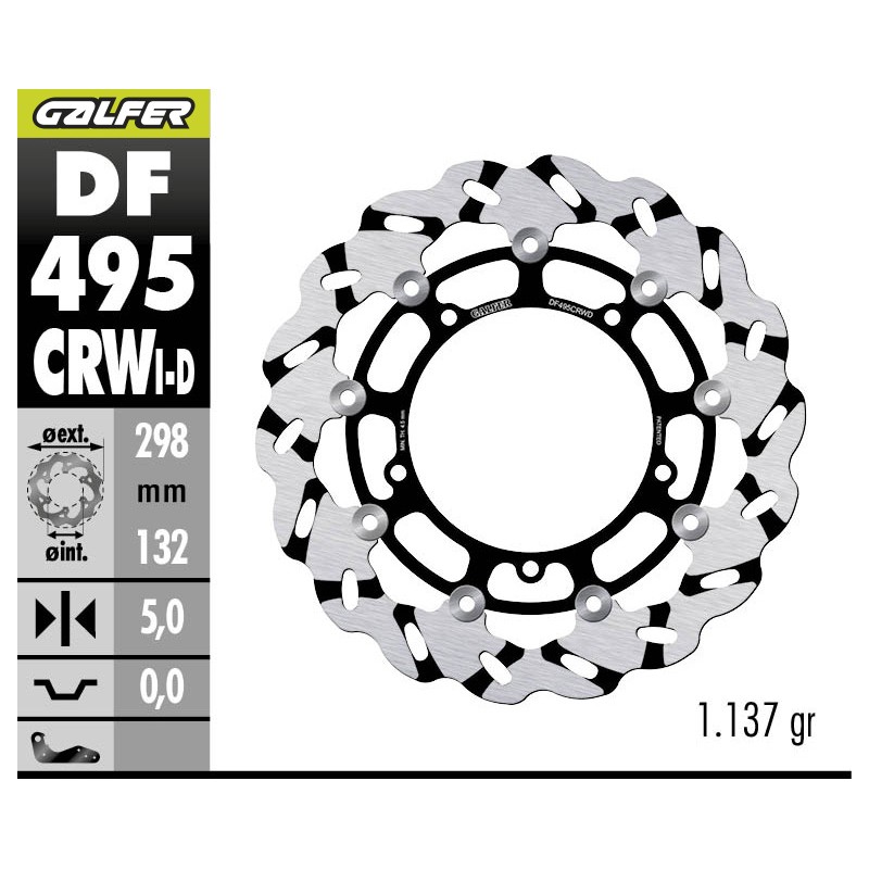 GALFER DISCO DE FRENO W GROOVED RIGHT DF495CRWD