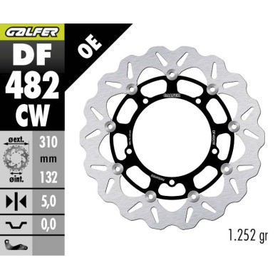 GALFER W FLOATING BRAKE DISC DF482CW
