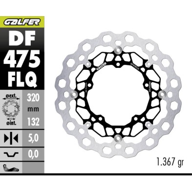 GALFER CUBIQ FLOATING BRAKE DISC DF475FLQ