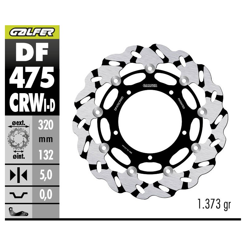 GALFER DISCO DE FRENO W FLOATING GROOVED RIGHT DF475CRWD