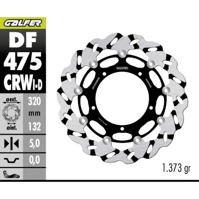 GALFER DISCO DE FRENO W FLOATING GROOVED LEFT DF475CRWI