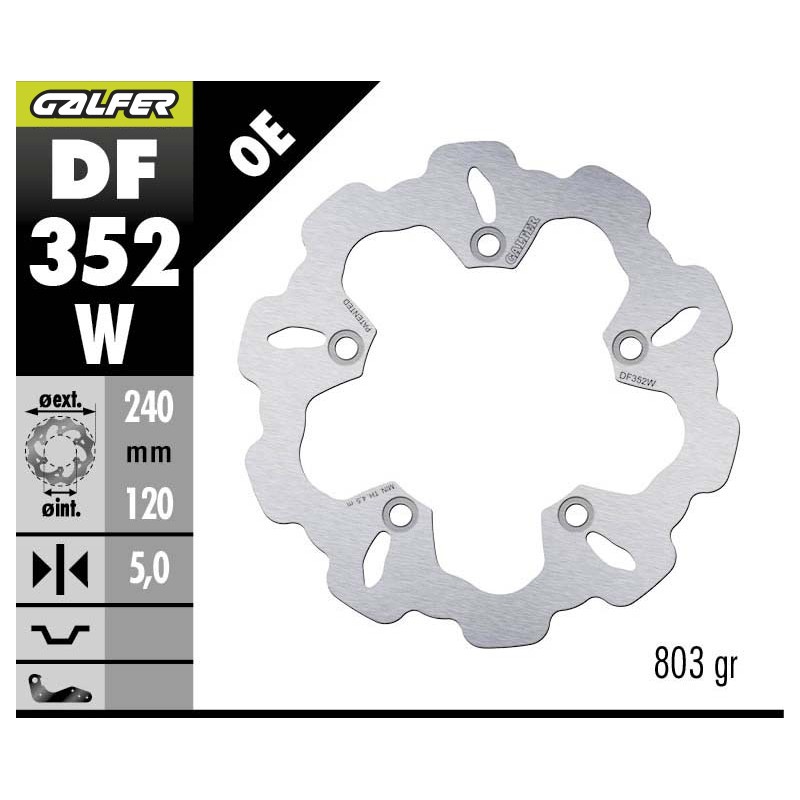 GALFER W FIXED BRAKE DISC DF352W