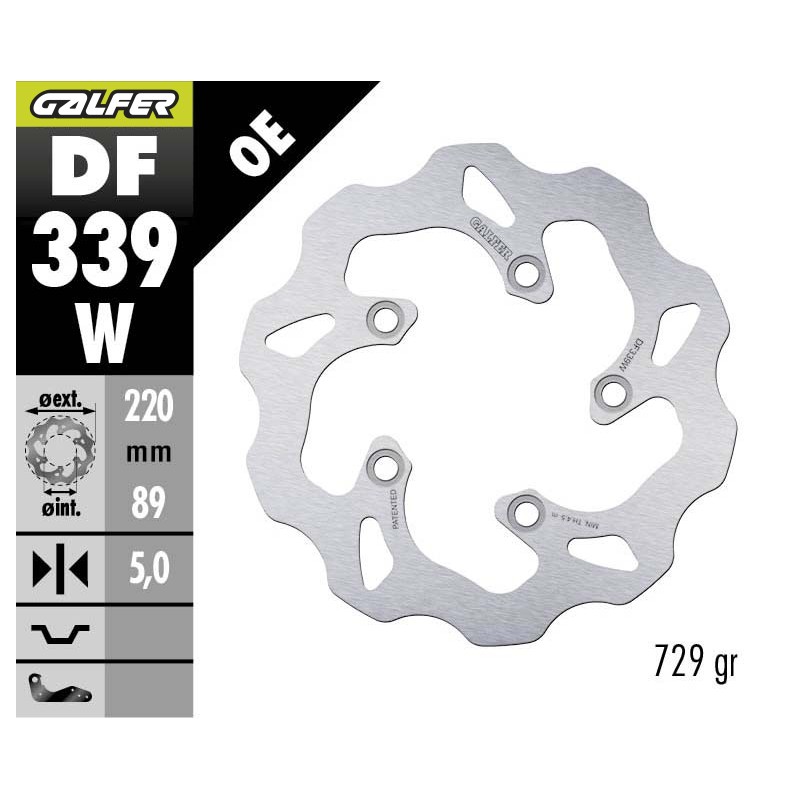 GALFER W FIXED BRAKE DISC DF339W