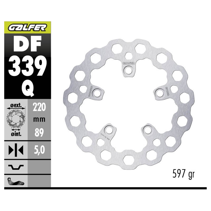 GALFER DISCO DE FRENO CUBIQ FIXED DF339Q