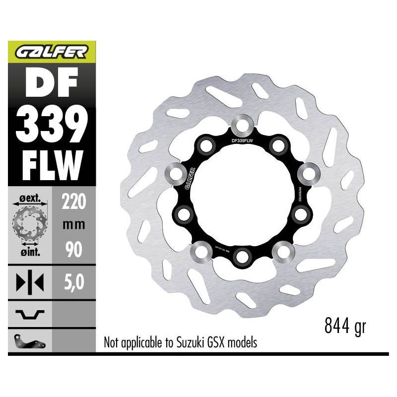 GALFER W FLOATING BRAKE DISC DF339FLW