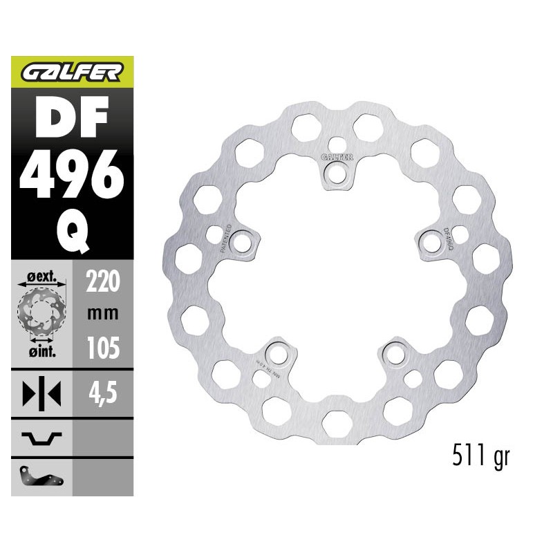 GALFER DISCO DE FRENO CUBIQ FIXED DF496Q