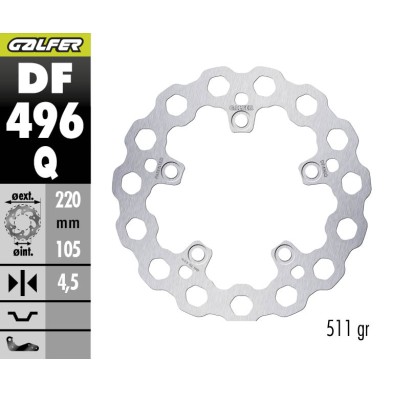 GALFER DISCO DE FRENO CUBIQ FIXED DF496Q