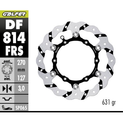 GALFER OVERSIZED FLOATING GROOVED DISC DF814FRS