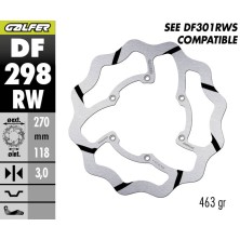 GALFER OFF-ROAD BRAKE DISC W FIXED GROOVED DF298RW