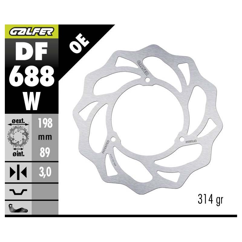 GALFER DISCO DE FRENO OFF-ROAD W FIXED DF688W