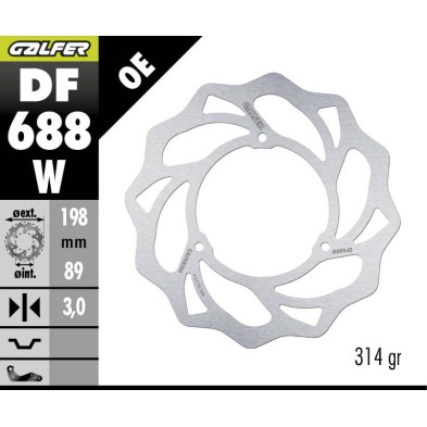 GALFER OFF-ROAD BRAKE DISC W FIXED DF688W
