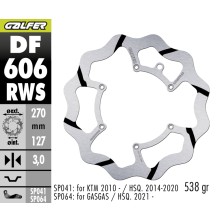 GALFER OVERSIZED FIXED GROOVED DISC DF606RWS