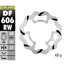 GALFER OFF-ROAD BRAKE DISC W FIXED GROOVED DF606RW