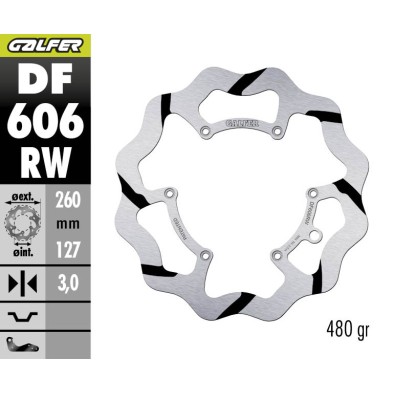 GALFER DISCO DE FRENO OFF-ROAD W FIXED GROOVED DF606RW