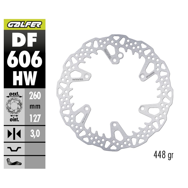GALFER DISCO DE FRENO OFF-ROAD SHARK FIXED DF606HW