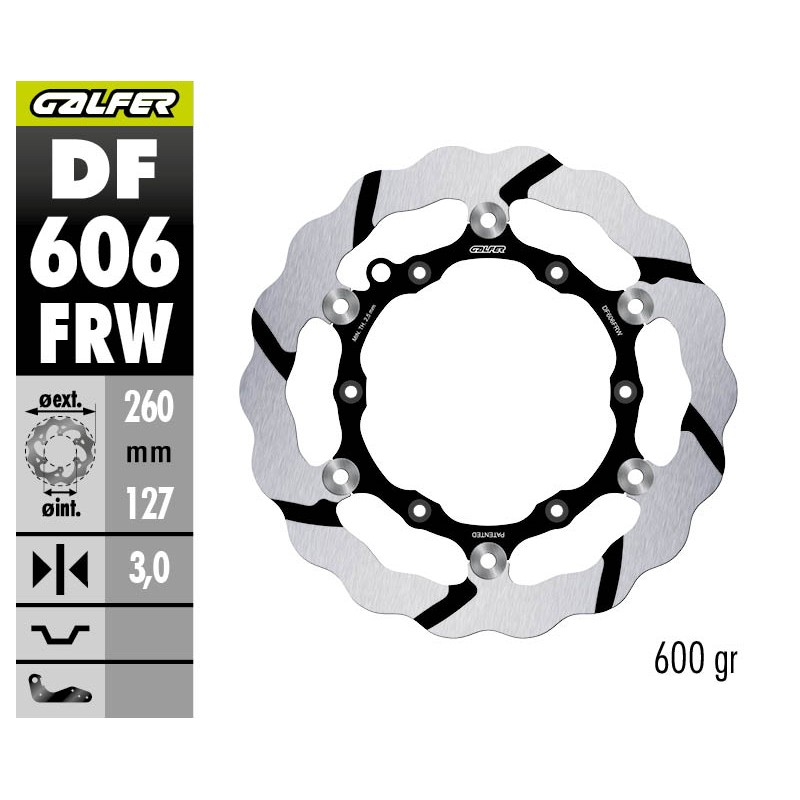 GALFER DISCO DE FRENO OFF-ROAD W FLOATING GROOVED DF606FRW