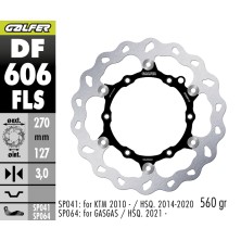 GALFER DISCO SOBREDIMENSIONADO FLOATING DF606FLS