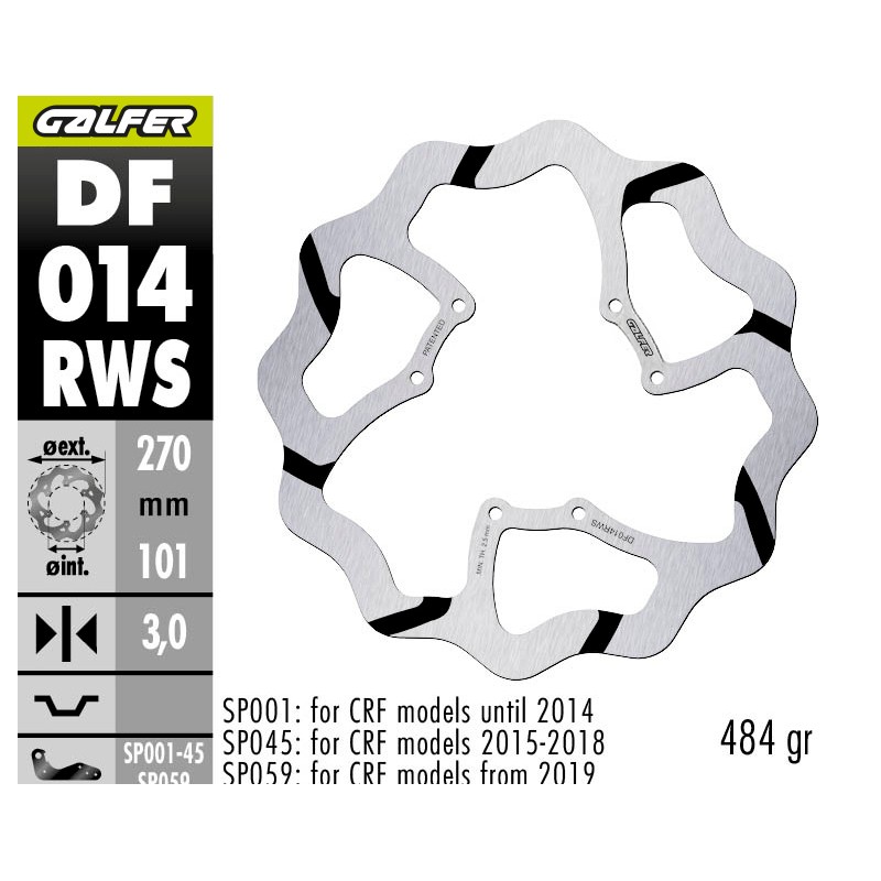 GALFER DISCO SOBREDIMENSIONADO GROOVED DF014RWS