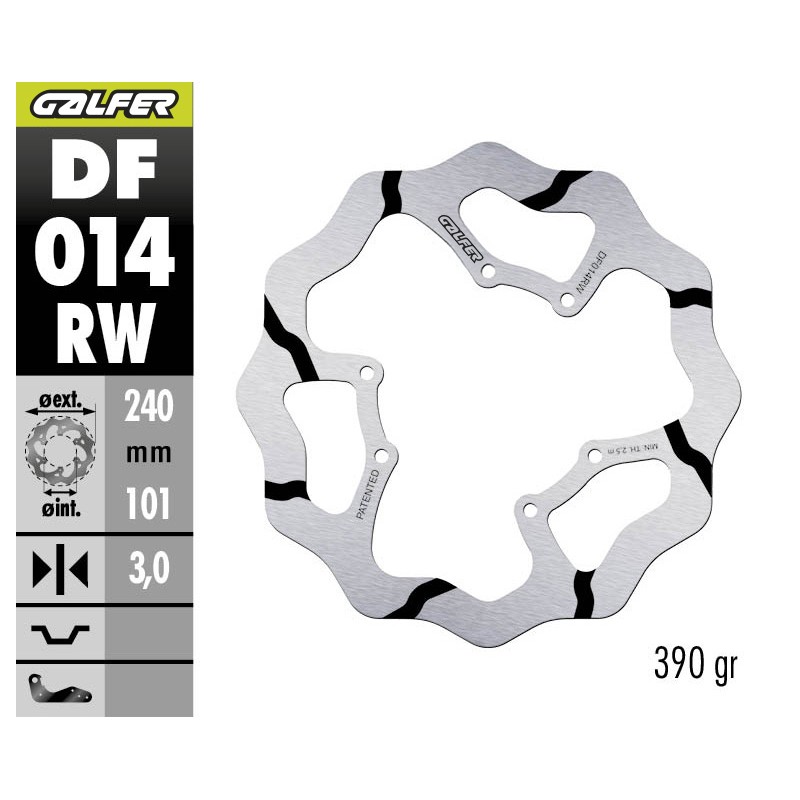 GALFER DISCO DE FRENO OFF-ROAD W FIXED GROOVED DF014RW