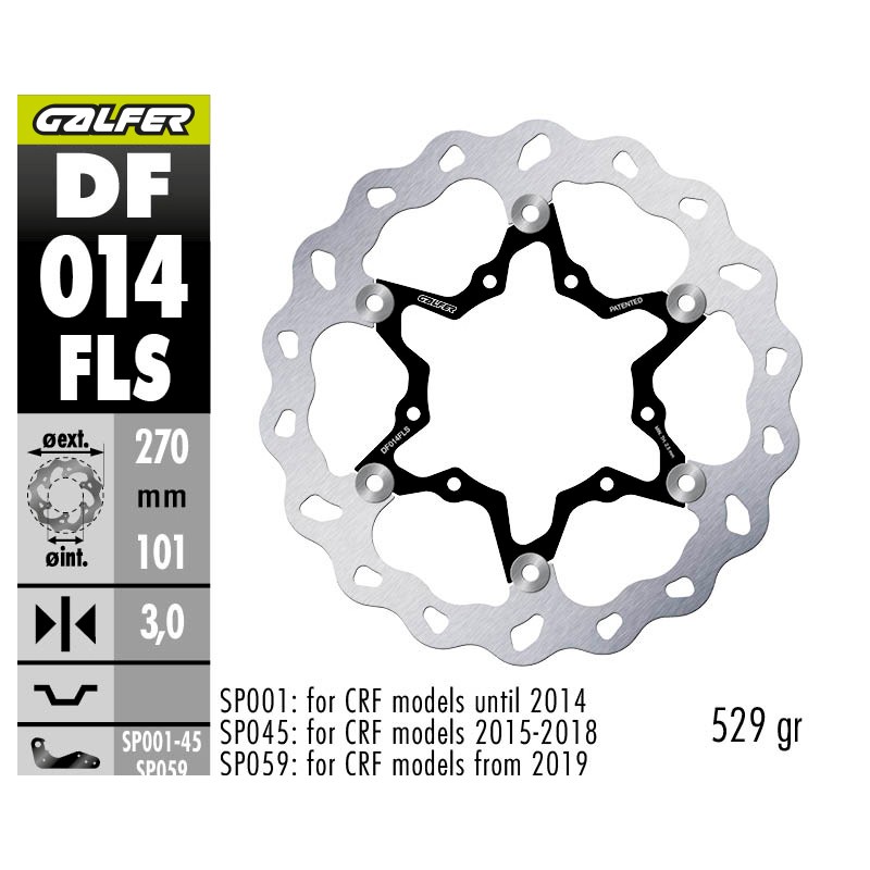 GALFER DISCO SOBREDIMENSIONADO FLOATING DF014FLS