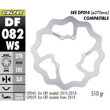 GALFER OVERSIZED FIXED DISC DF082WS