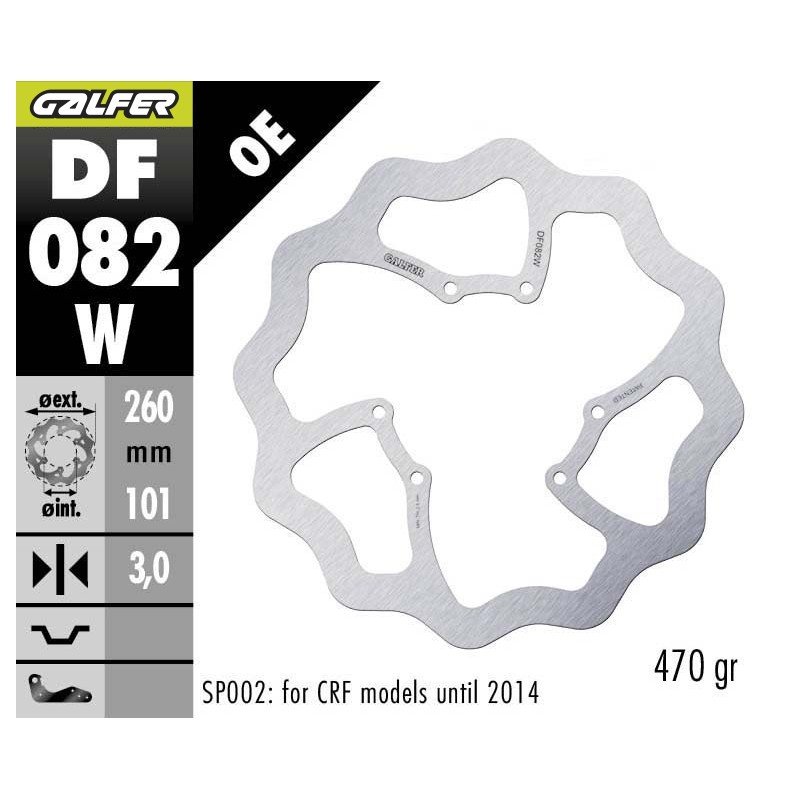 GALFER OFF-ROAD BRAKE DISC W FIXED DF082W