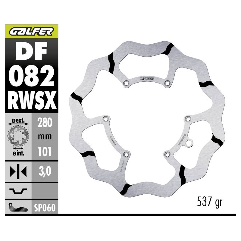 GALFER DISCO SOBREDIMENSIONADO FIXED GROOVED DF082RWSX