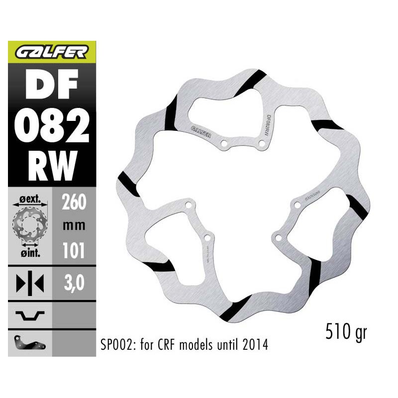 GALFER DISCO DE FRENO OFF-ROAD W FIXED GROOVED DF082RW