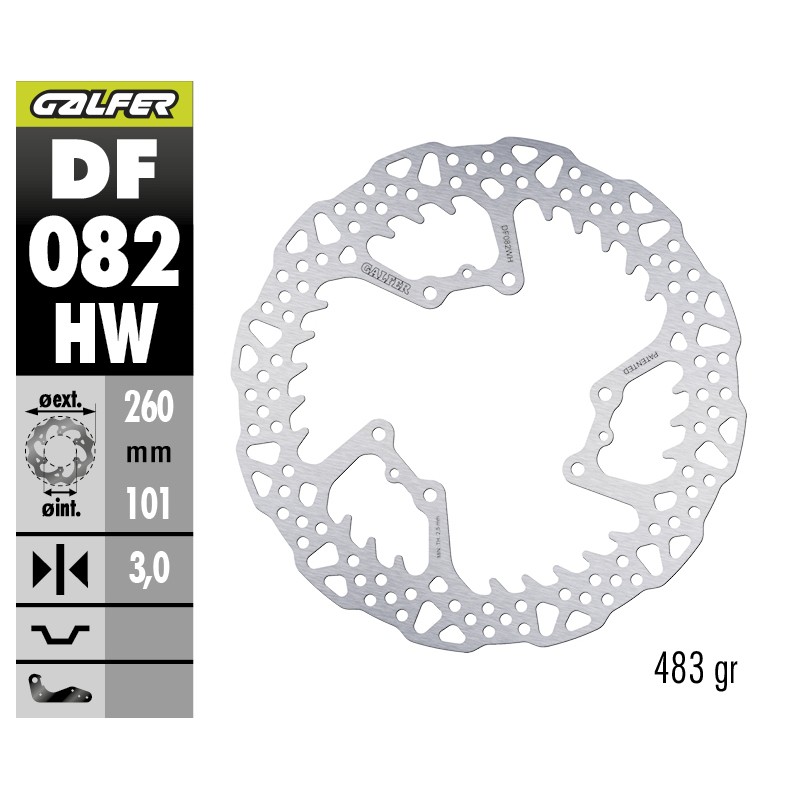 GALFER DISCO DE FRENO OFF-ROAD SHARK FIXED DF082HW