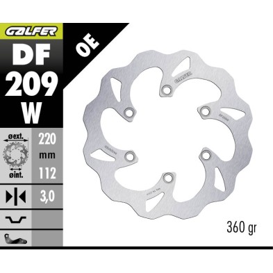 GALFER DISCO DE FRENO OFF-ROAD W FIXED DF209W