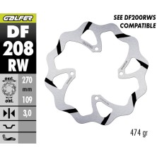 GALFER OFF-ROAD BRAKE DISC W FIXED GROOVED DF208RW