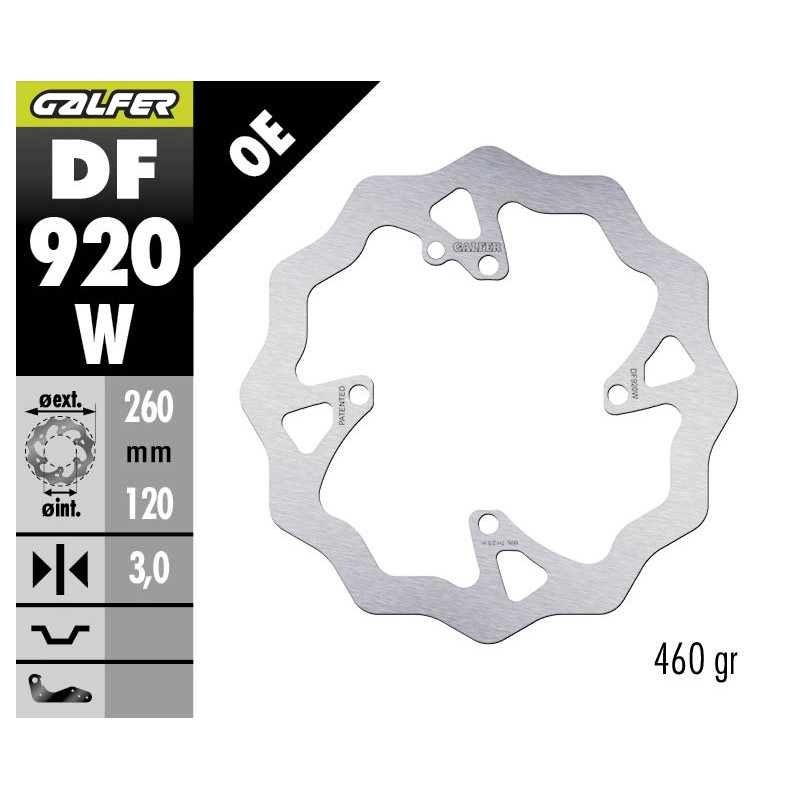 GALFER DISCO DE FRENO OFF-ROAD W FIXED DF920W