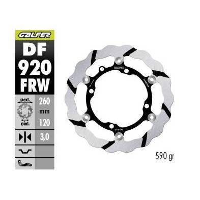 GALFER DISCO DE FRENO OFF-ROAD W FLOATING GROOVED DF920FRW