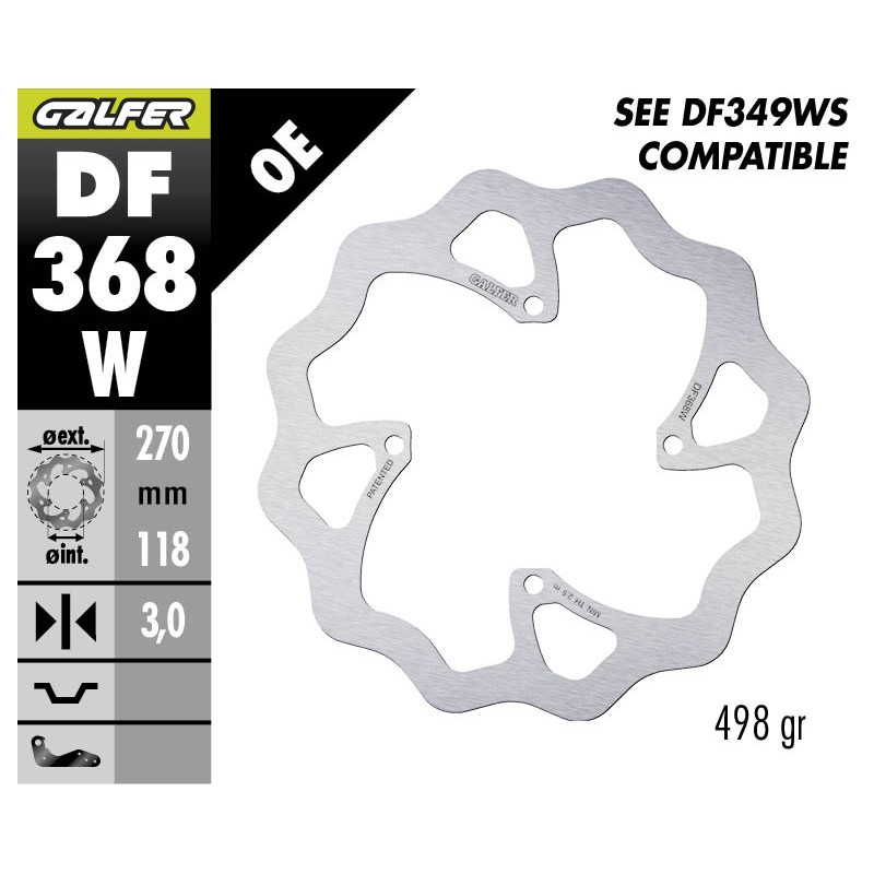 GALFER OFF-ROAD FLOATING BRAKE DISC DF368FLW