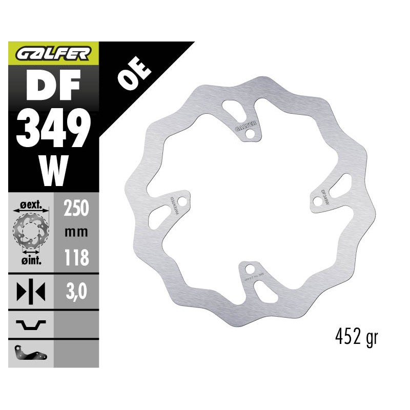 GALFER OFF-ROAD BRAKE DISC W FIXED DF349W