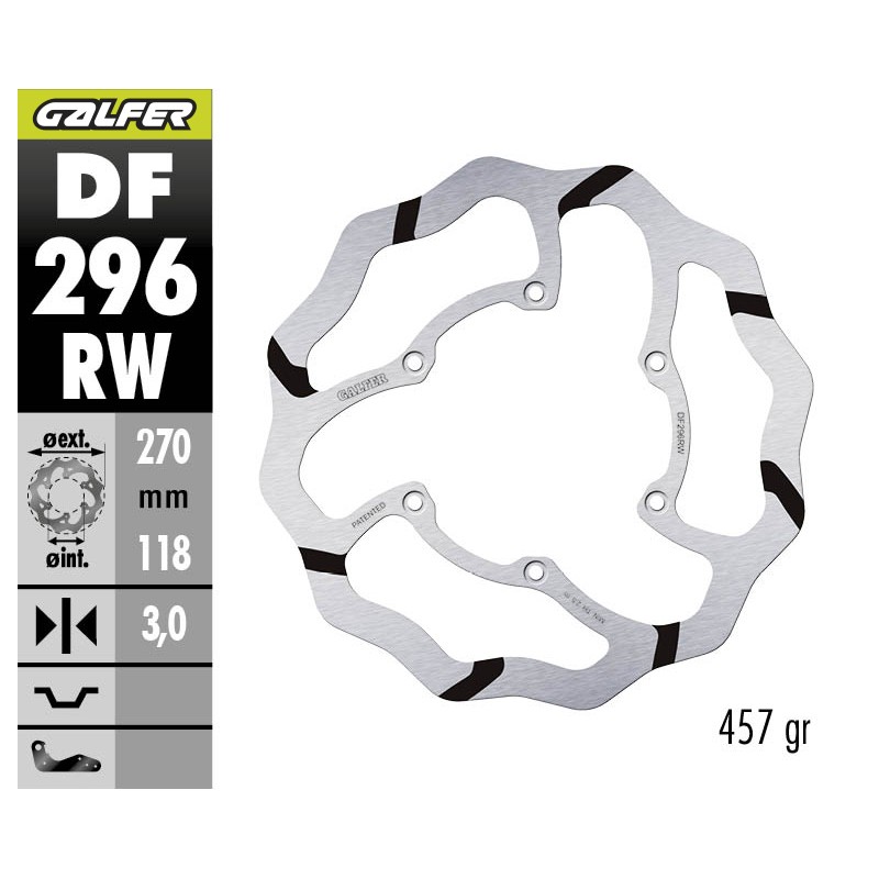 GALFER DISCO DE FRENO OFF-ROAD W FIXED GROOVED DF296RW