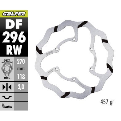 GALFER DISCO DE FRENO OFF-ROAD W FIXED GROOVED DF296RW